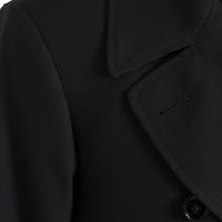 Dolce & Gabbana Black Double Breasted Trench Coat Jacket