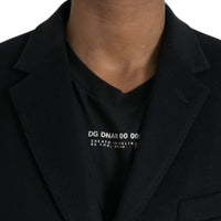 Dolce & Gabbana Black Single Breasted Trench Coat Jacket