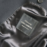 Dolce & Gabbana Black Single Breasted Trench Coat Jacket