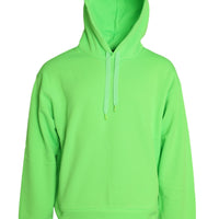 Dolce & Gabbana Neon Green Hooded Top Pullover Sweater