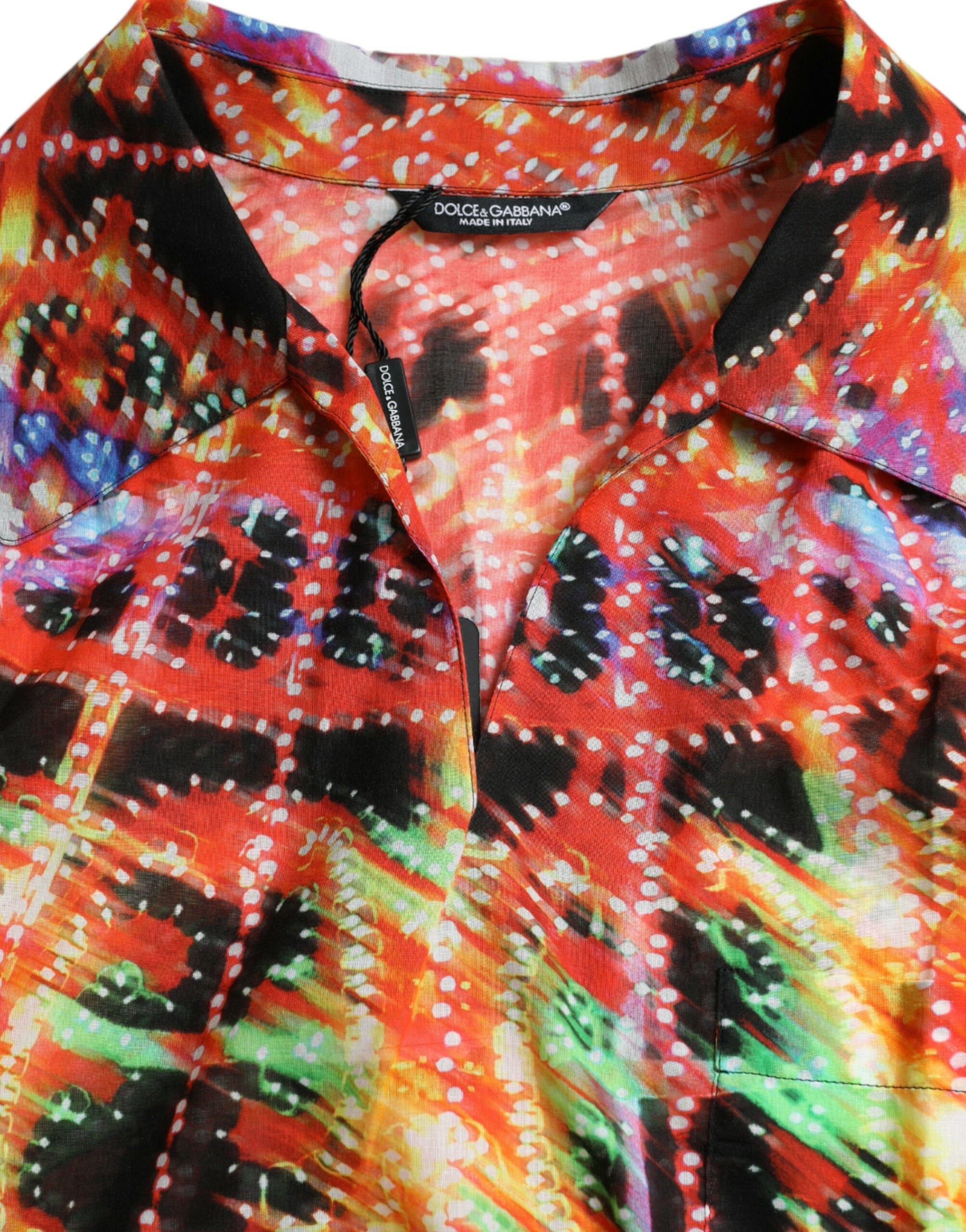 Dolce &amp; Gabbana Multicolor Luminarie Print Cotton T-shirt