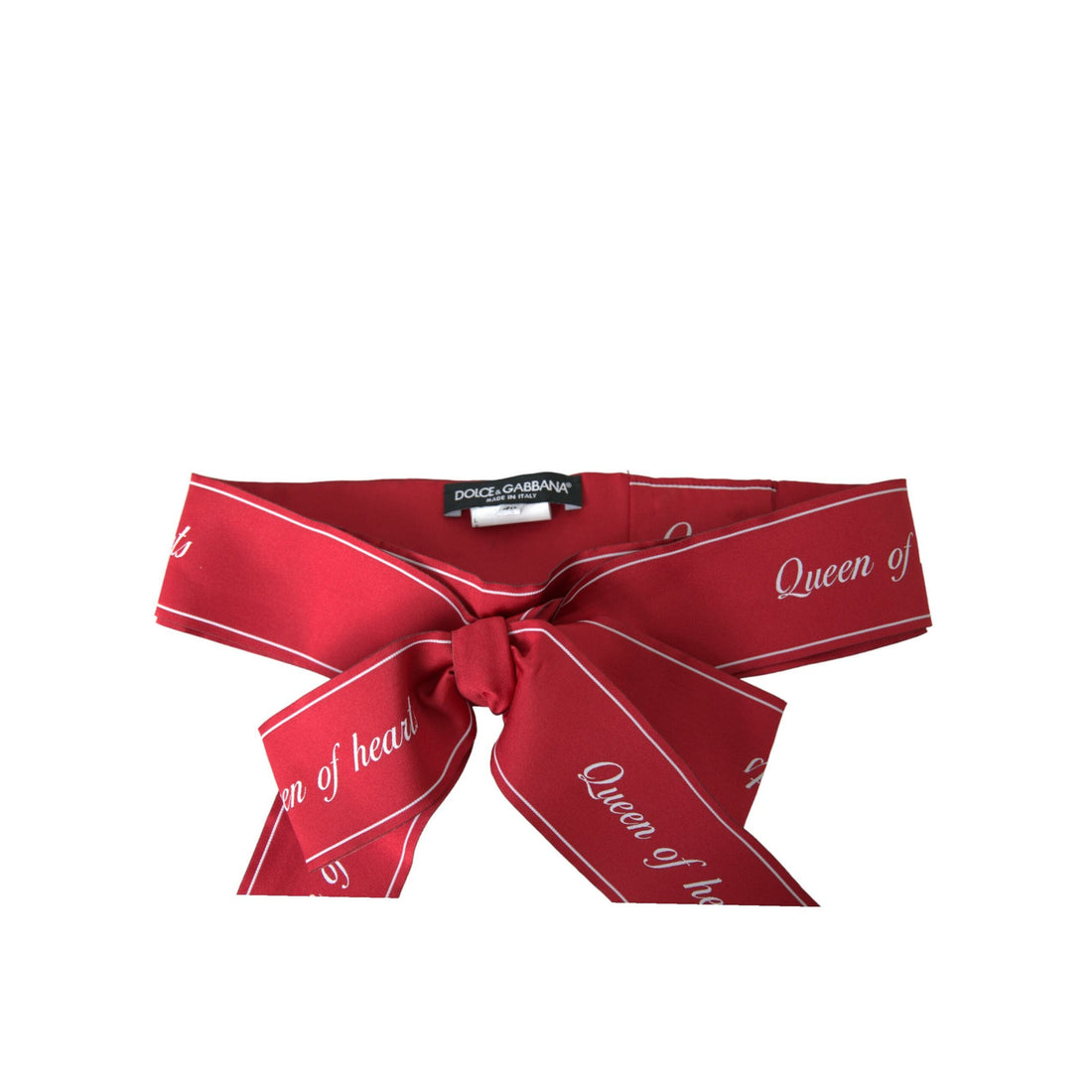 Dolce & Gabbana Red Polyester QUEEN OF HEARTS Belt