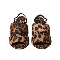 Dolce & Gabbana Brown Leopard Slingback Heels Sandals Shoes