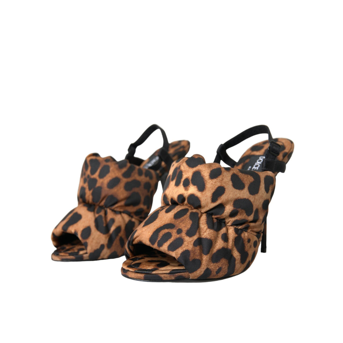 Dolce & Gabbana Brown Leopard Slingback Heels Sandals Shoes