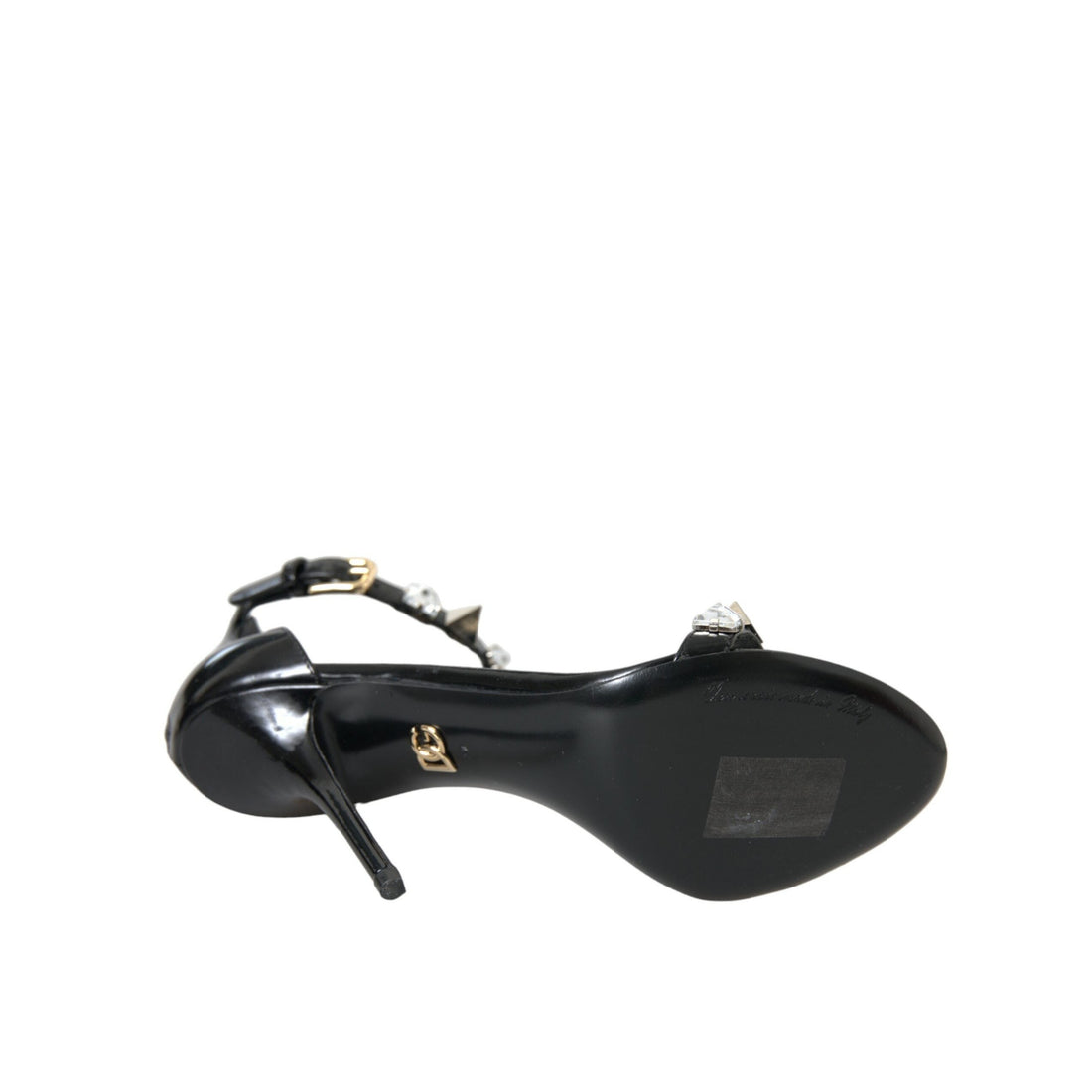 Dolce & Gabbana Black Crystals Sandals Ankle Strap Shoes