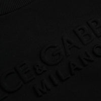 Dolce & Gabbana Black Cotton Long Sleeves Sweatshirt Sweater