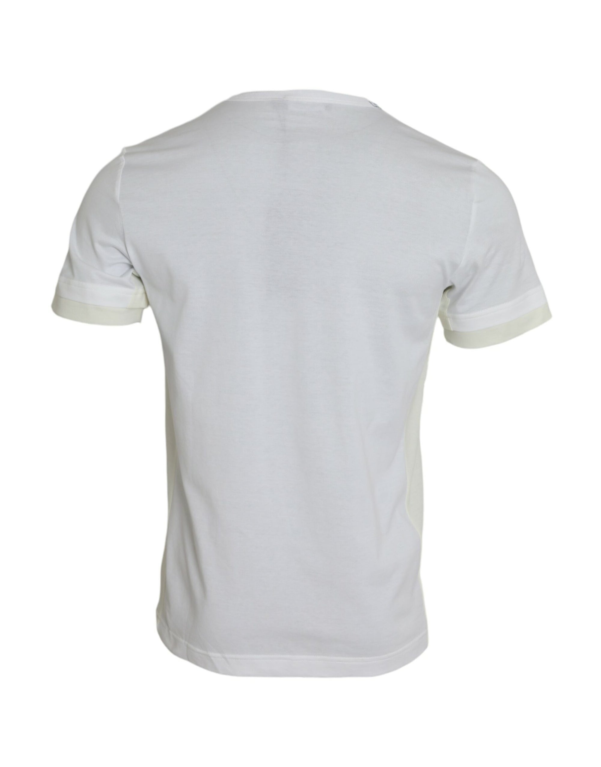 Dolce &amp; Gabbana White Cotton Pocket Short Sleeves T-shirt