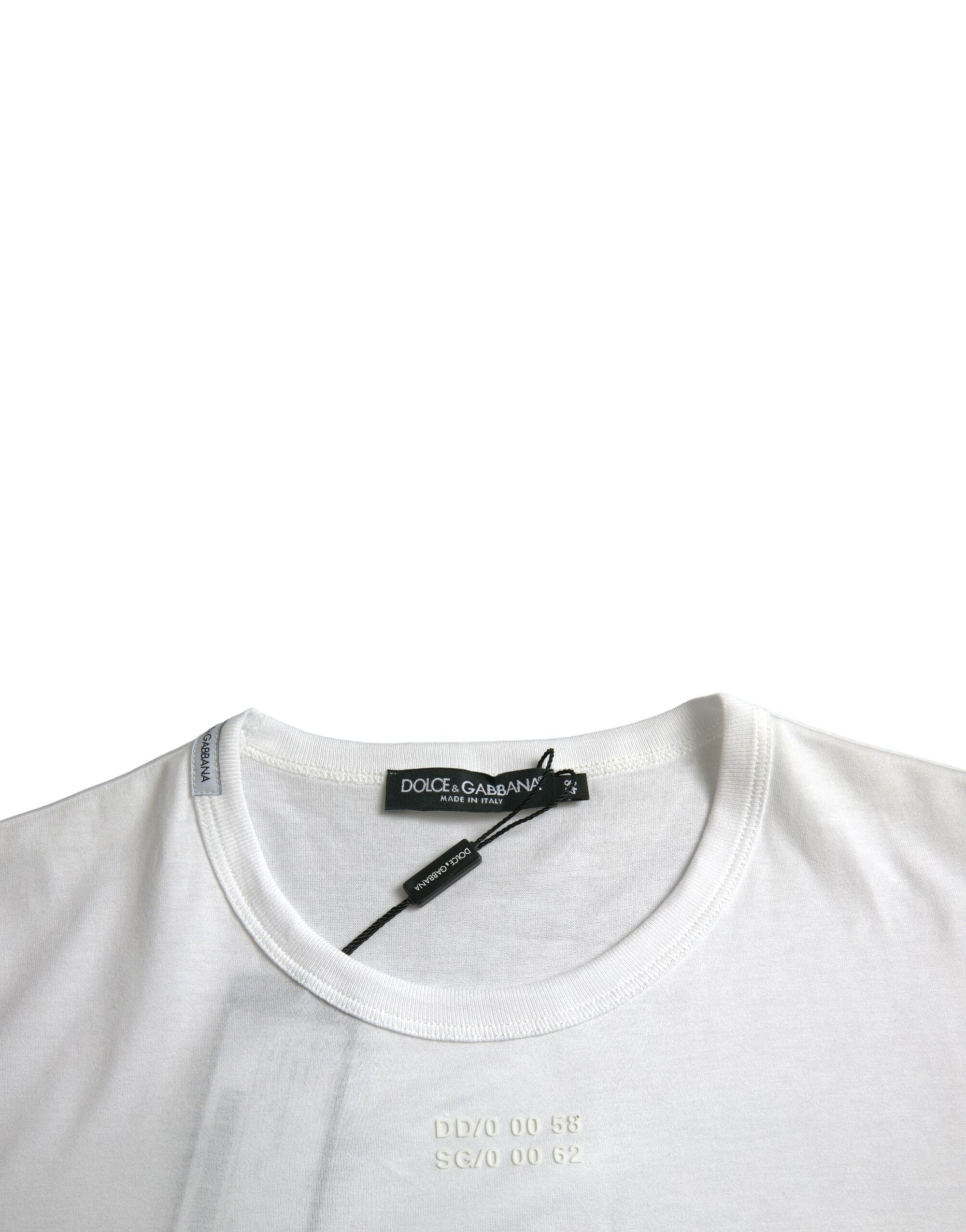 Dolce &amp; Gabbana White Cotton Pocket Short Sleeves T-shirt