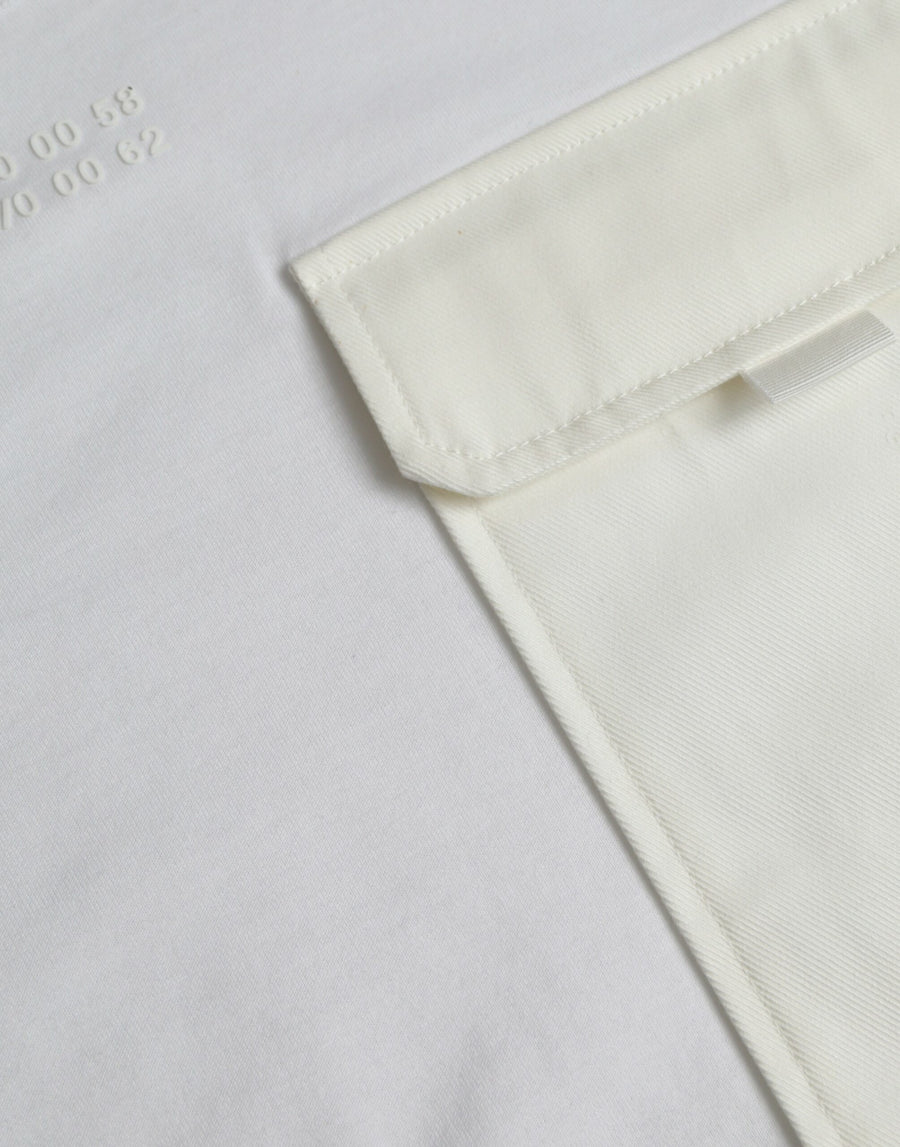 Dolce & Gabbana White Cotton Pocket Short Sleeves T-shirt