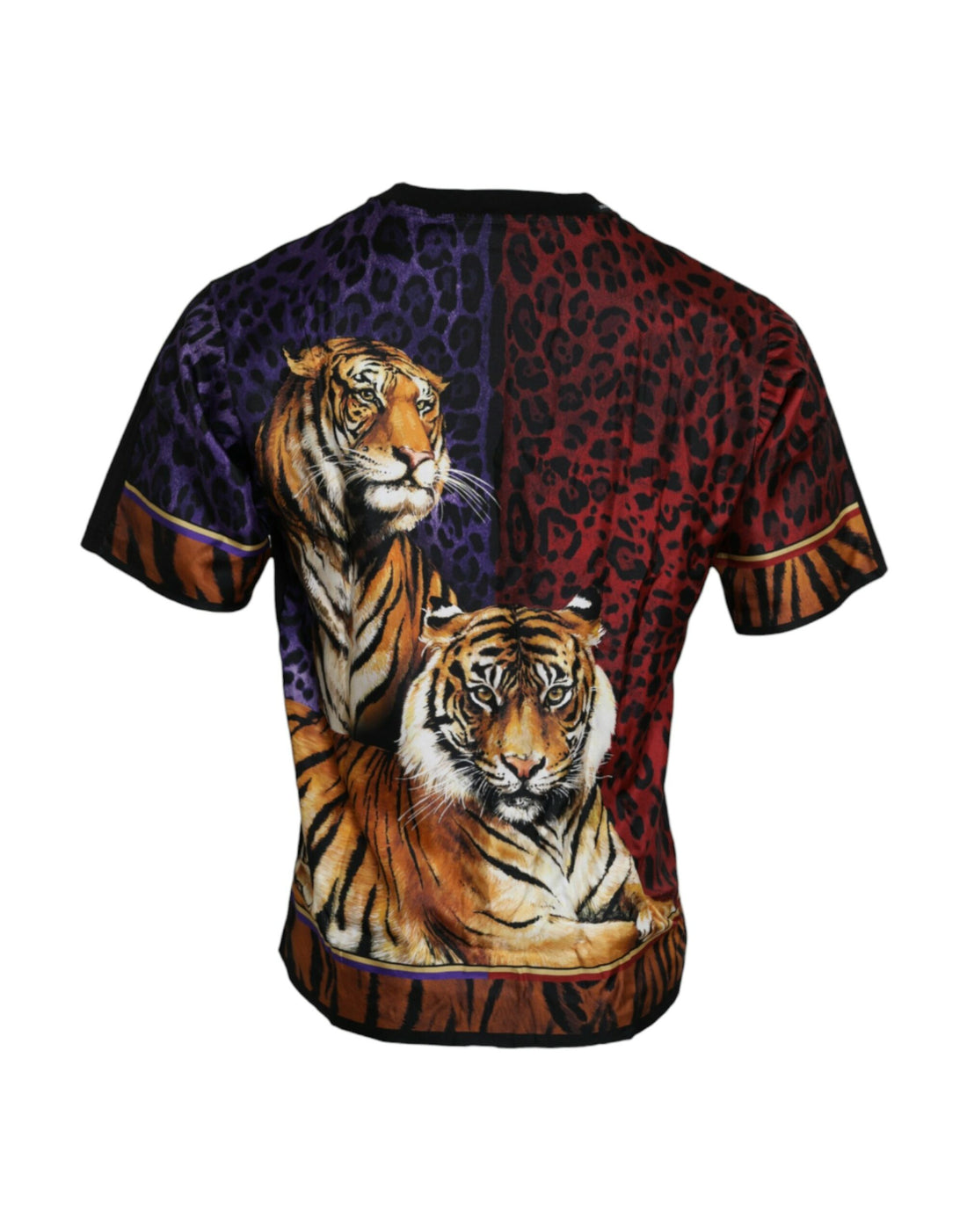 Dolce & Gabbana Multicolor Tiger Print Cotton Short Sleeves T-shirt