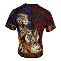 Dolce & Gabbana Multicolor Tiger Print Cotton Short Sleeves T-shirt