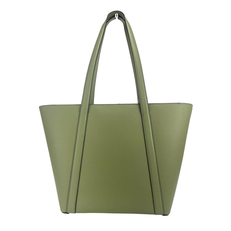 Michael Kors Large Pratt Shoulder Zip Tote Bag Light Sage