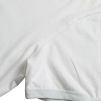 Dolce & Gabbana White Cotton Round Neck Short Sleeve T-shirt