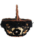 Dolce & Gabbana Chic Beige & Black Straw Snakeskin Bucket Bag