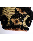 Dolce & Gabbana Chic Beige & Black Straw Snakeskin Bucket Bag