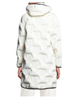 Love Moschino Chic Quilted Heart Long Down Jacket