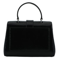 Jimmy Choo Black Leather Top Handle Shoulder Bag