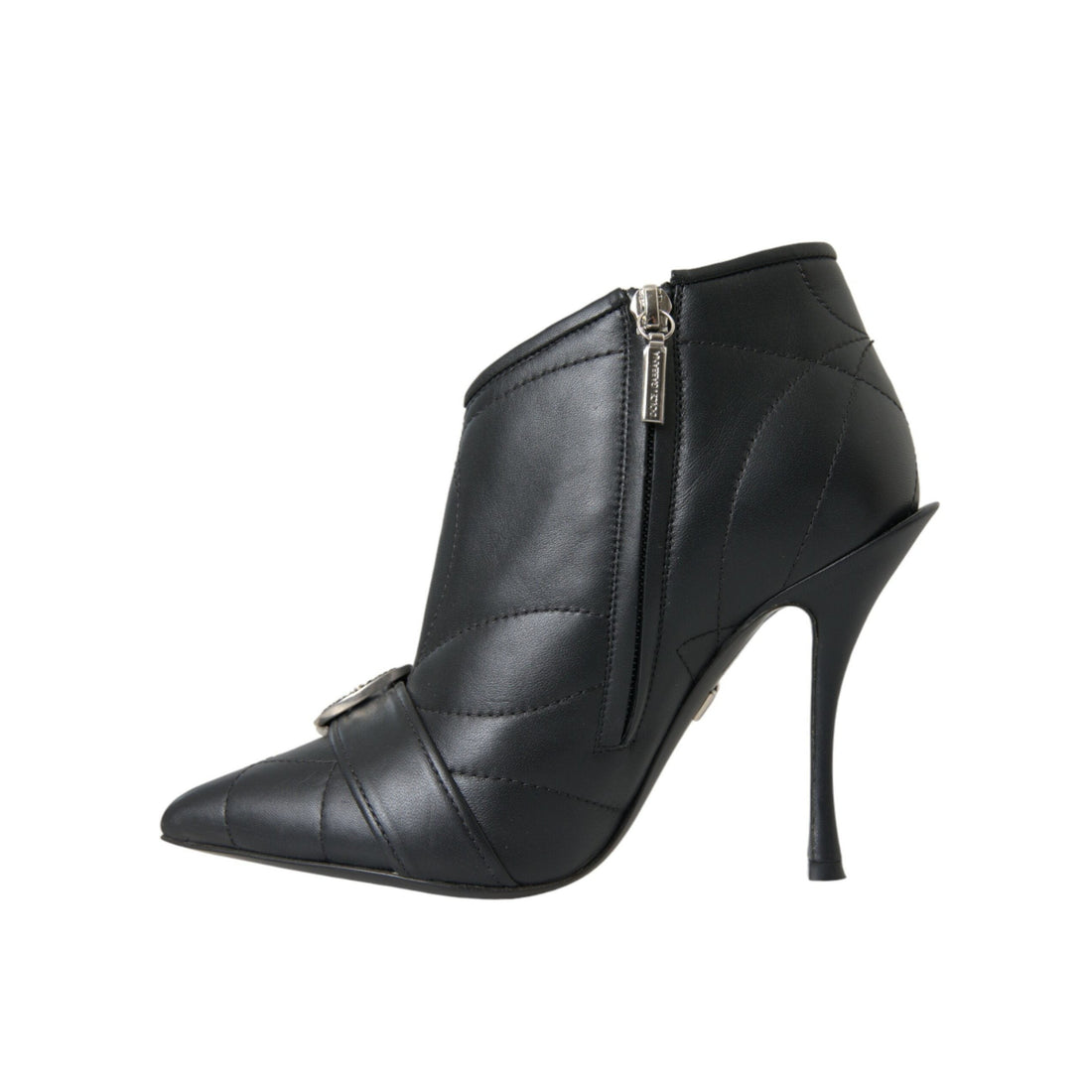 Dolce & Gabbana Black Devotion Quilted Buckled Boots Shoes