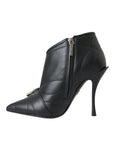 Dolce & Gabbana Black Devotion Quilted Buckled Boots Shoes