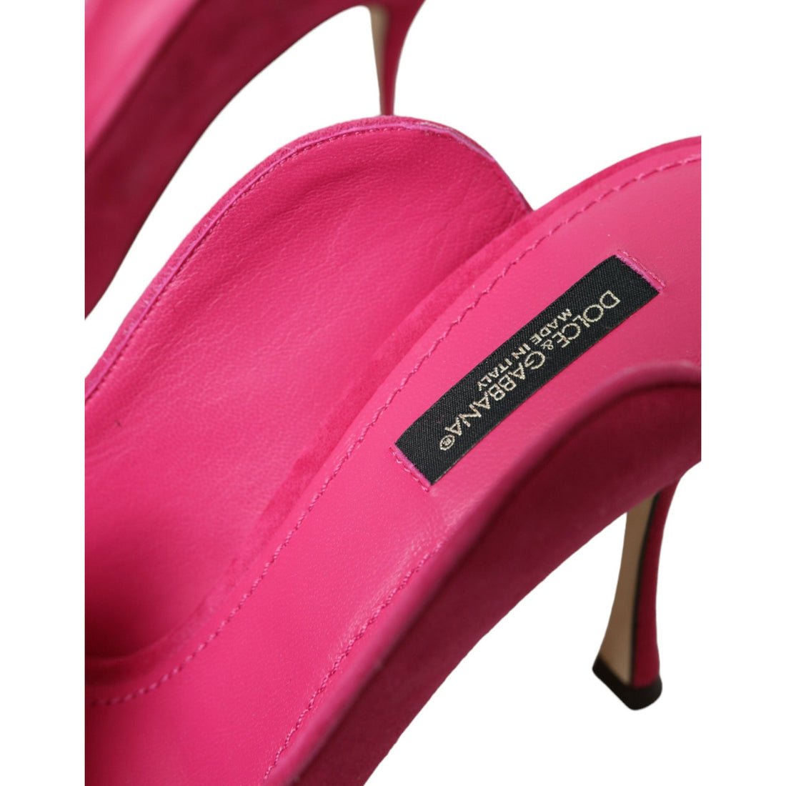 Dolce & Gabbana Fuchsia Suede Leather Mules Sandals Shoes