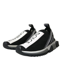 Dolce & Gabbana Black White Slip On Sorrento Sneakers Shoes