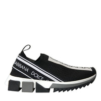 Dolce & Gabbana Black White Slip On Sorrento Sneakers Shoes