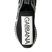 Dolce & Gabbana Black White Slip On Sorrento Sneakers Shoes