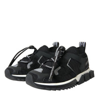 Dolce & Gabbana Black Mesh Sorrento Trekking Sneakers Shoes