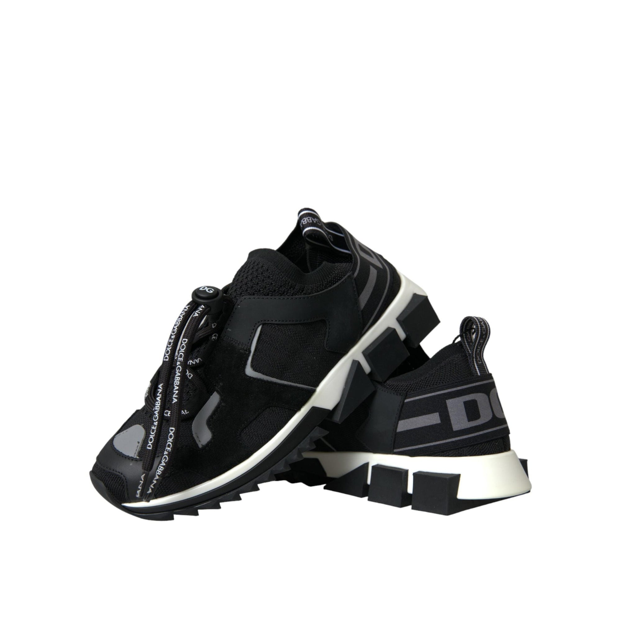 Dolce &amp; Gabbana Black Mesh Sorrento Trekking Sneakers Shoes