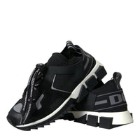 Dolce & Gabbana Black Mesh Sorrento Trekking Sneakers Shoes