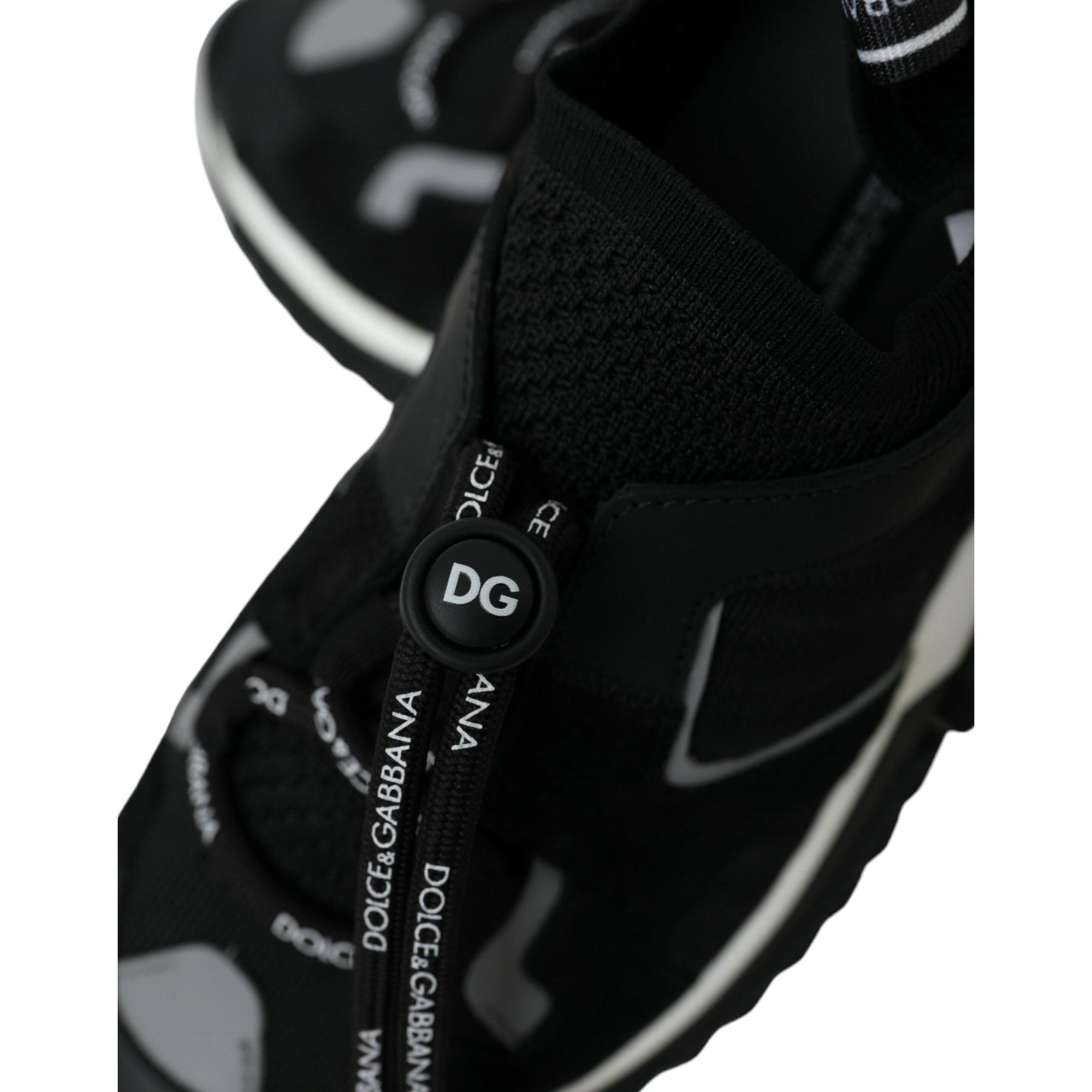 Dolce &amp; Gabbana Black Mesh Sorrento Trekking Sneakers Shoes