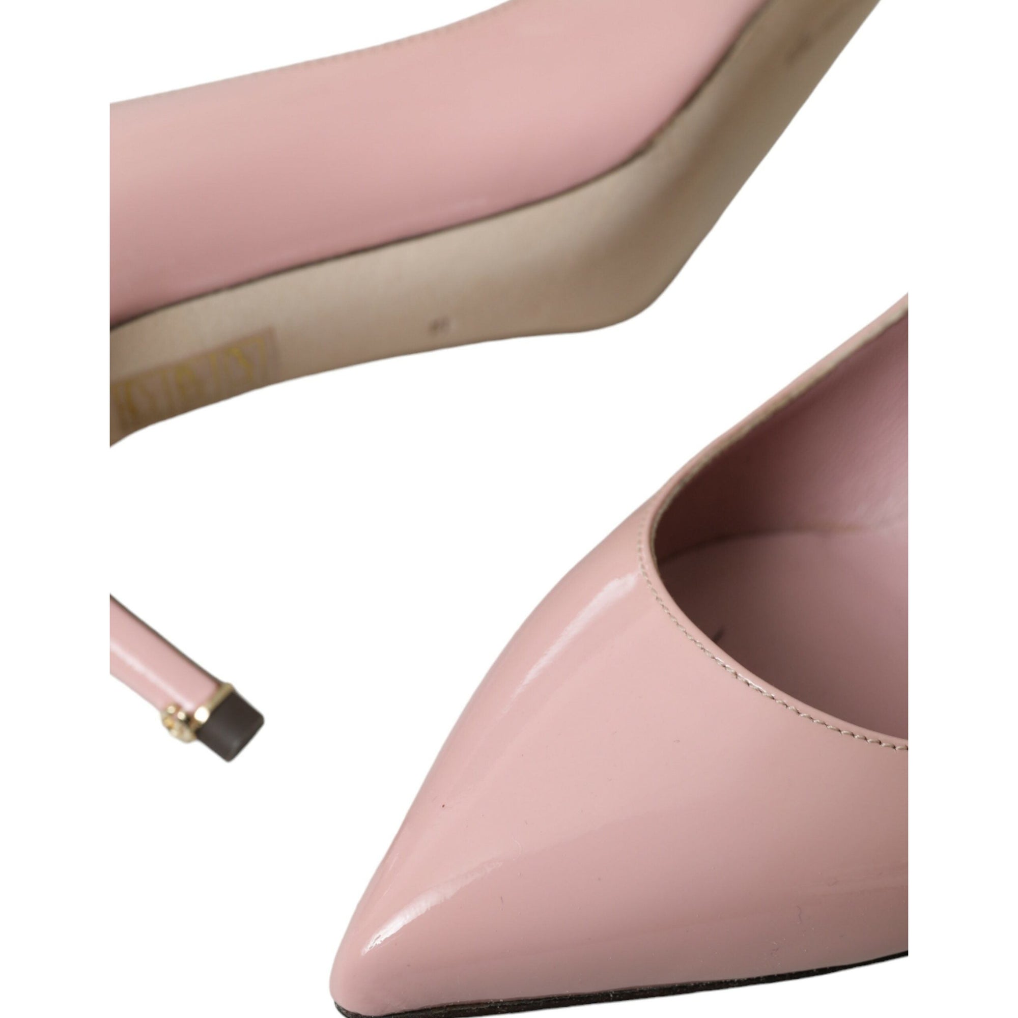 Dolce &amp; Gabbana Light Pink Patent Leather Heels Pumps Shoes