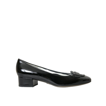 Dolce & Gabbana Black Patent Leather Block Heels Pumps Shoes