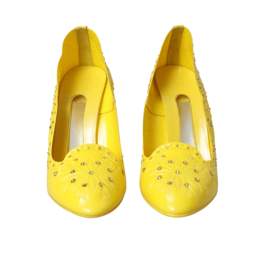 Dolce & Gabbana Yellow Crystal CINDERELLA Heels Pumps Shoes