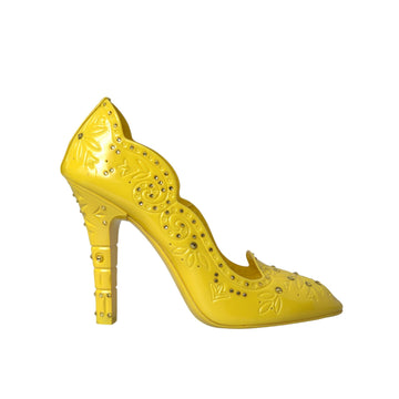 Dolce & Gabbana Yellow Crystal CINDERELLA Heels Pumps Shoes