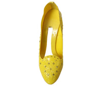 Dolce & Gabbana Yellow Crystal CINDERELLA Heels Pumps Shoes