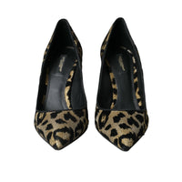 Dolce & Gabbana Black Gold Leopard Lurex Heels Pumps Shoes