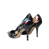 Dolce & Gabbana Blue Space Robot Leather Heels Pumps Shoes