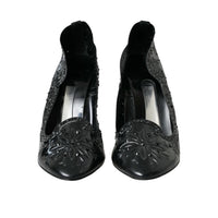 Dolce & Gabbana Black Crystal CINDERELLA Heels Pumps Shoes