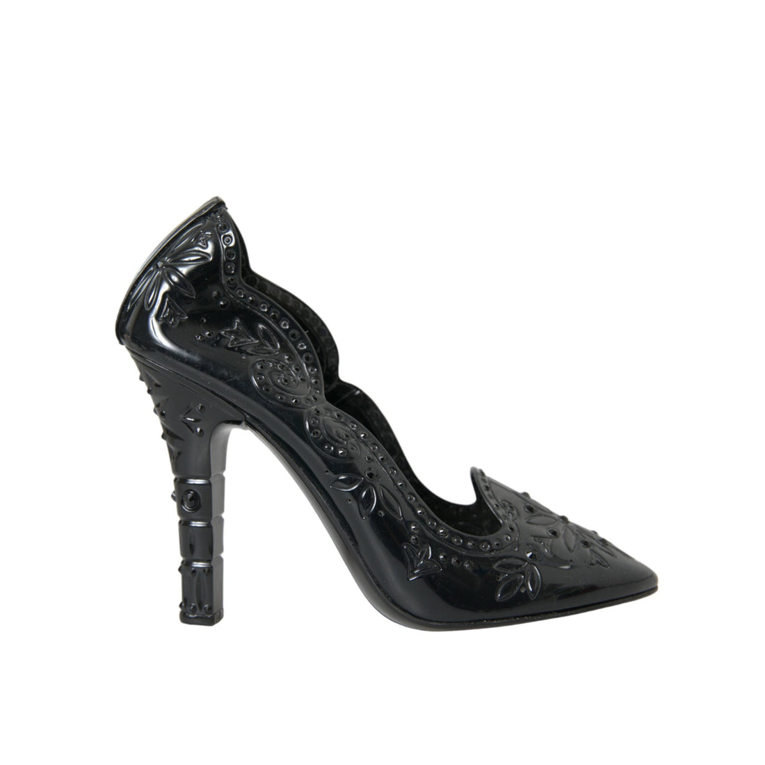 Dolce & Gabbana Black Crystal CINDERELLA Heels Pumps Shoes