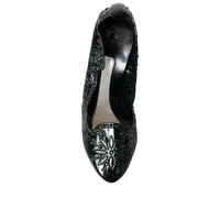 Dolce & Gabbana Black Crystal CINDERELLA Heels Pumps Shoes