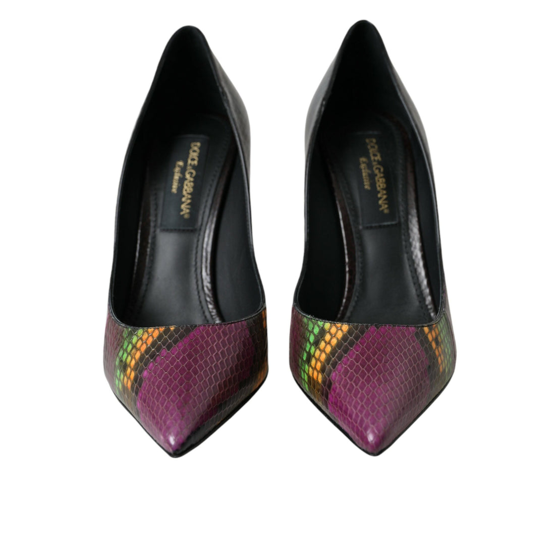 Dolce & Gabbana Multicolor Exotic Leather Heels Pumps Shoes