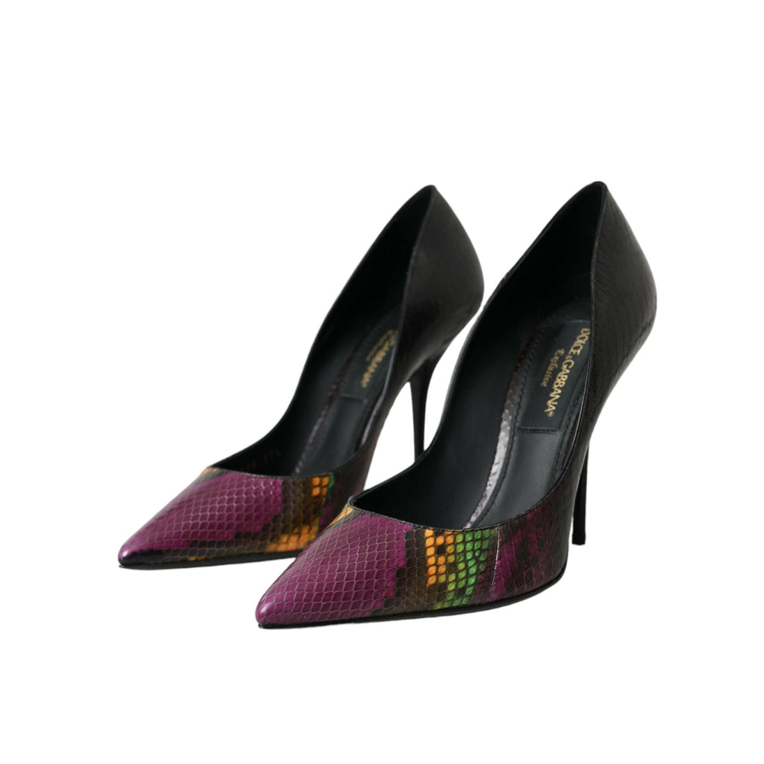 Dolce & Gabbana Multicolor Exotic Leather Heels Pumps Shoes