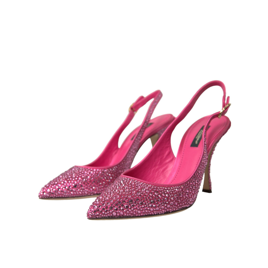 Dolce & Gabbana Pink Slingbacks Crystal Pumps Shoes