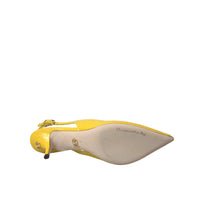 Dolce & Gabbana Yellow Leather Slingbacks Heels Shoes