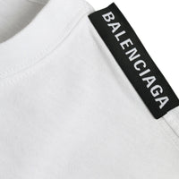 Balenciaga Off White Cotton Jersey Round Neck T-shirt