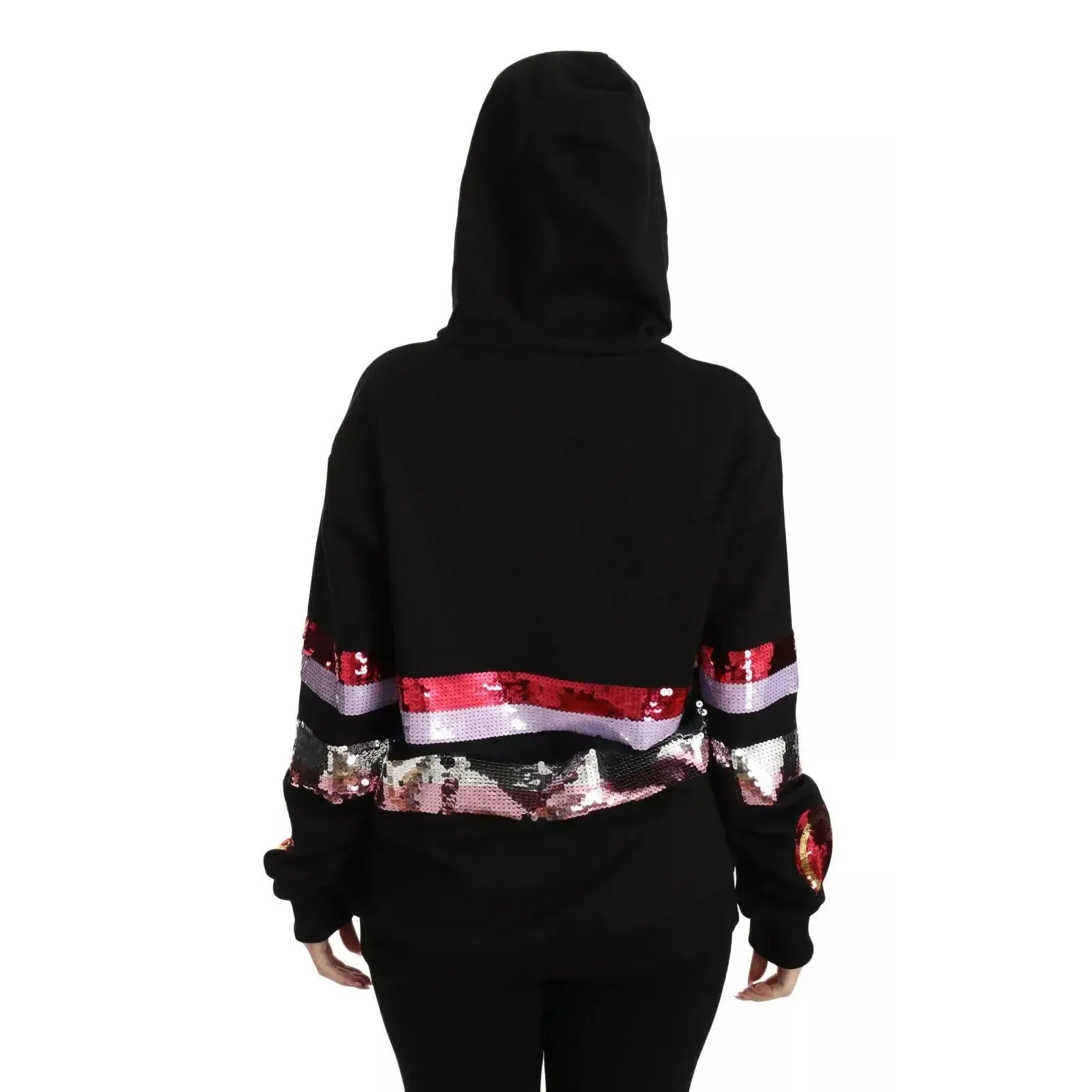 Dolce &amp; Gabbana DG Sequined Hooded Pullover Sweater