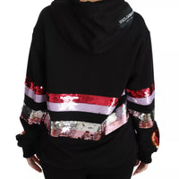 Dolce & Gabbana DG Sequined Hooded Pullover Sweater