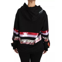 Dolce & Gabbana DG Sequined Hooded Pullover Sweater