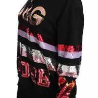 Dolce & Gabbana DG Sequined Hooded Pullover Sweater